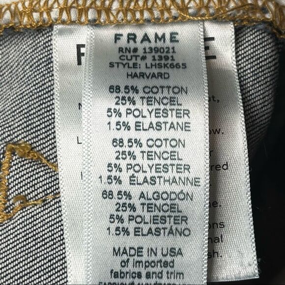 Frame Le High Skinny Jeans Dark Wash Size 26 Denim Casual - Picture 13 of 16